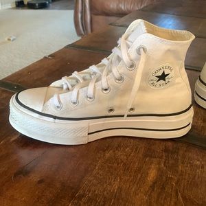 White platform converse